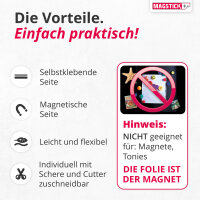 3er Set Magnet-Folie 0,75 mm stark in DIN A4 I selbstklebend, roh-braun I zum Basteln I für Foto Motiv Stanzen Kühlschrank-Magnet Lehrer-in I mag008