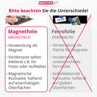 3er Set Magnet-Folie 0,75 mm stark in DIN A4 I selbstklebend, roh-braun I zum Basteln I für Foto Motiv Stanzen Kühlschrank-Magnet Lehrer-in I mag008