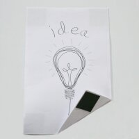 Magstick 100er Set Magnet-Plättchen I selbstklebende Vorderseite magnetische Rückseite I je 3 x 3 cm I für Foto Postkarte Poster Notizen I diy Kühlschrank-Magnet I mag092