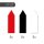 iSecur 15x Magnetpfeile Schwarz, Rot und Weiß für Magnettafel - mag307