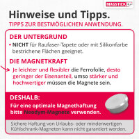 Magstick Ferrofolie Whiteboard-Folie selbstklebend I DIN A0 118,9 x 84,1 cm I flexibel beschreibbar abwischbar I Haftgrund für Magnete I XXL in weiß I mag084