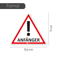iSecur Auto-Magnet-Schild Anfänger! I 12,6 x 11 cm I Vorsicht Achtung Fahranfänger I für Kfz Auto LKW I abnehmbar wetterfest I magnetische Rückseite I hin291