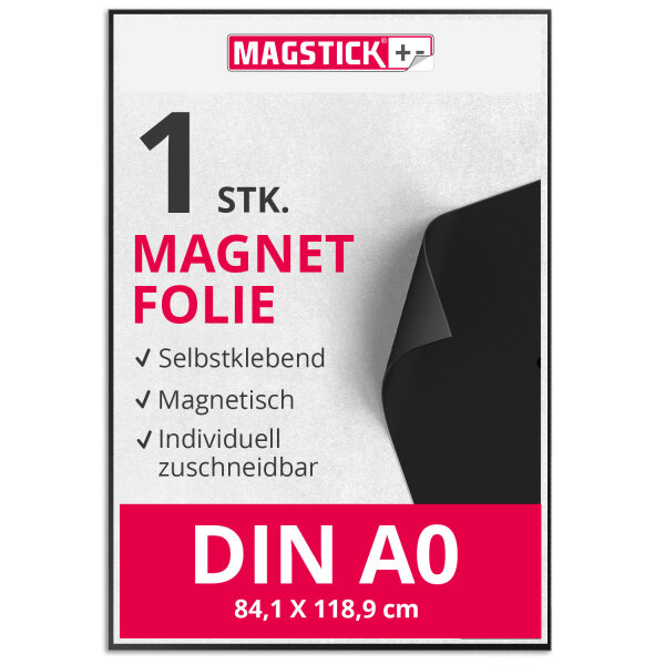 Magnet-Folie in DIN A0 XXL I selbstklebend, roh-braun I zum Basteln I für Foto Bild Motiv Stanzen Kühlschrank-Magnet Lehrer-in I diy I mag024